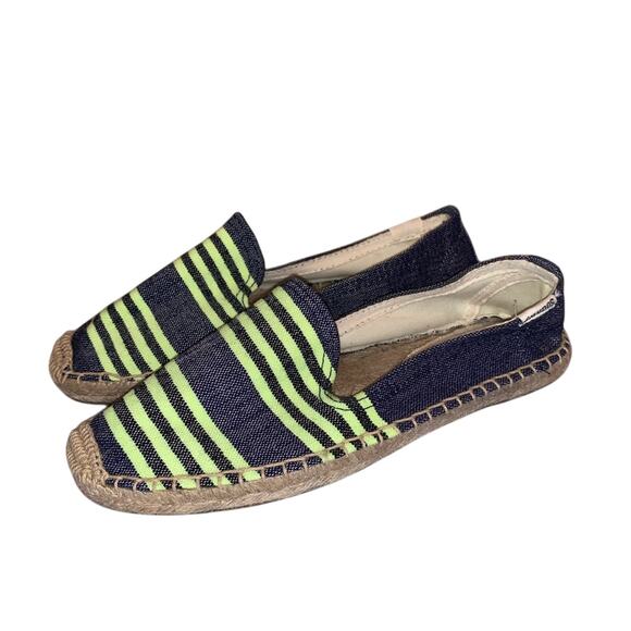 NWT Soludos x Lemlem Denim Striped Espadrilles - Picture 3 of 6
